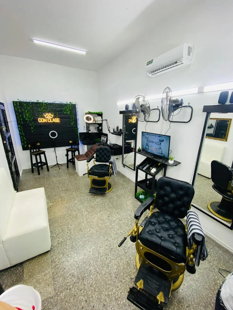 Vista de la barbería Con clase